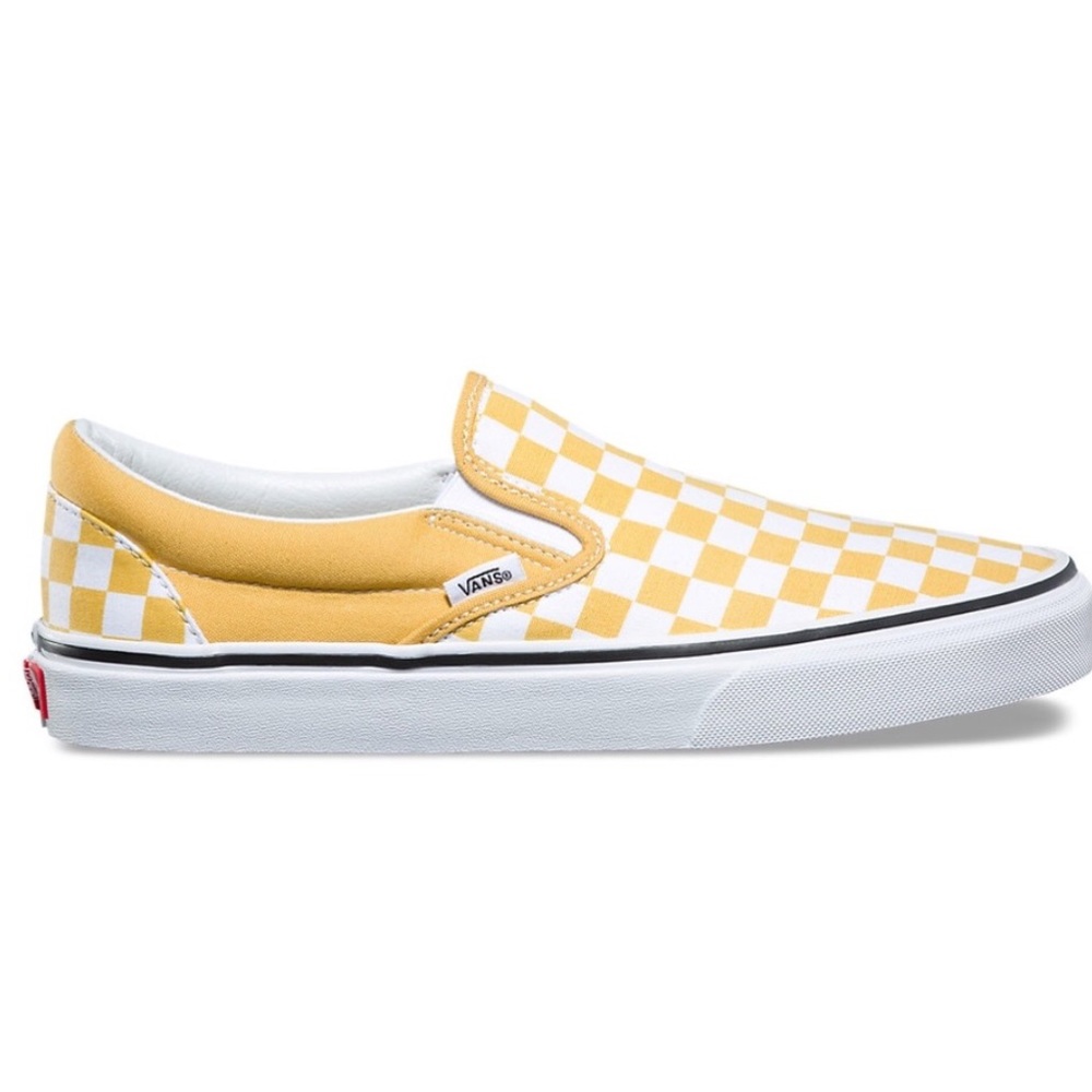 yellow checkered vans